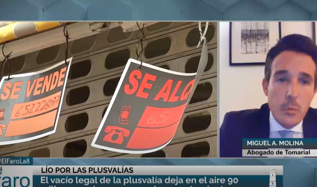 Miguel Ángel Molina analyzes the new municipal capital gains tax on La Ocho TV